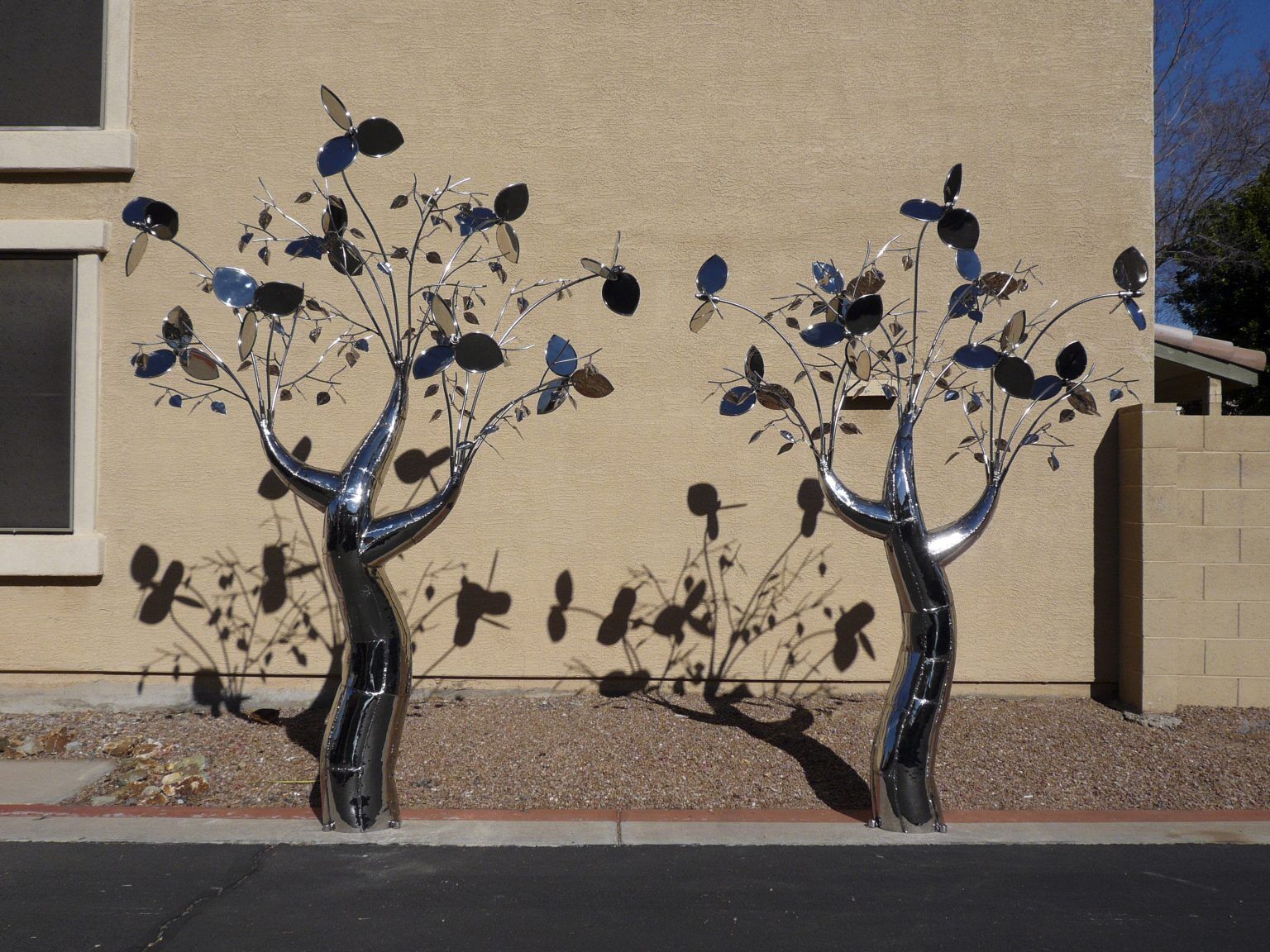 Modern Stainless Steel Tree Sculpture for Garden Decor - Relong Art ...