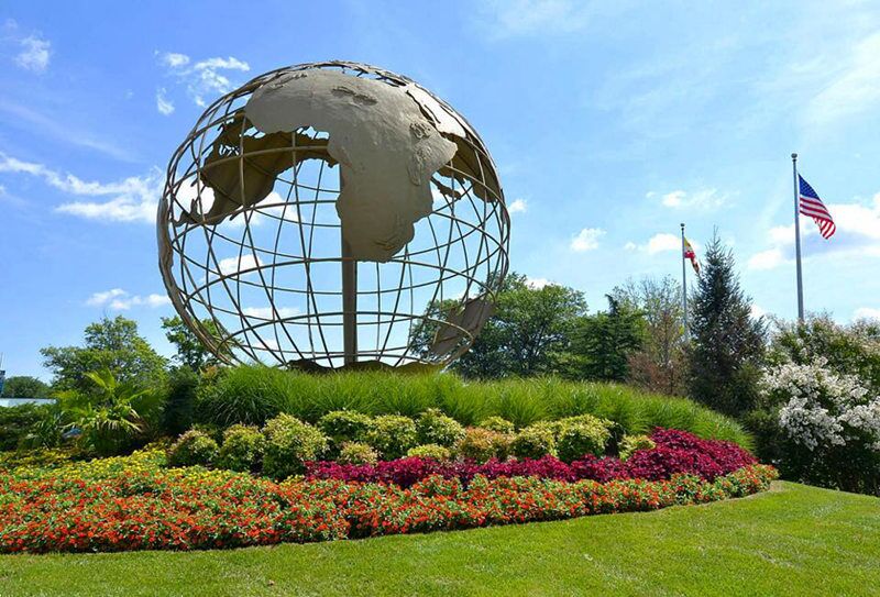 Contemporary Large Metal Globe Sculptures for