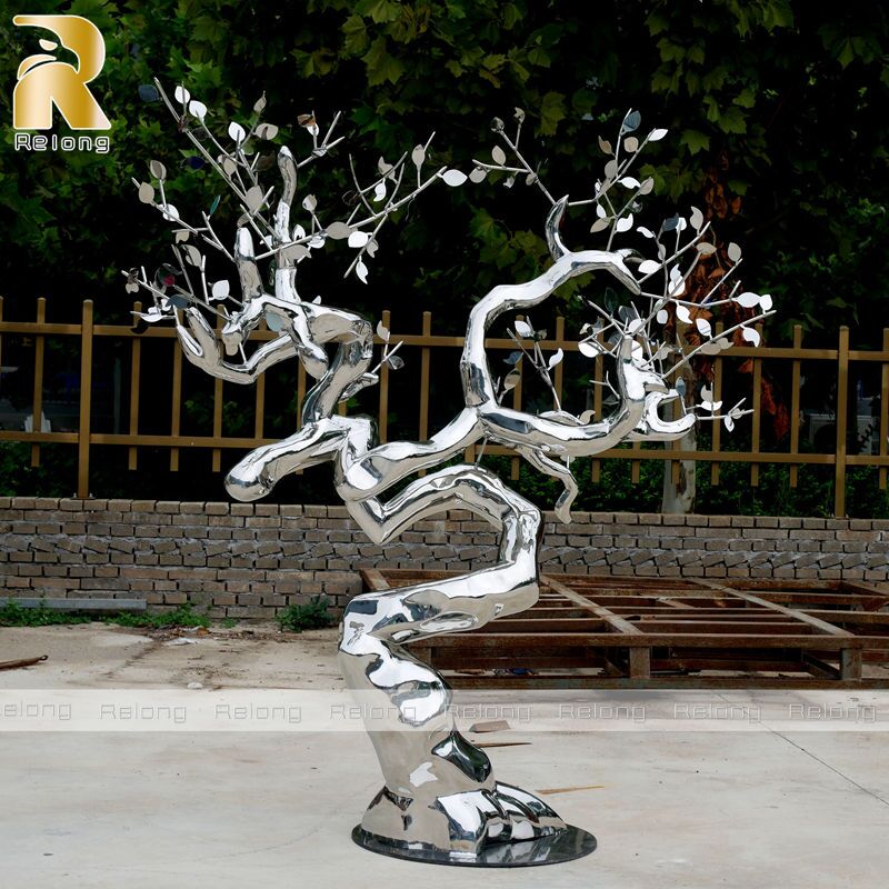 Modern Metal Tree Art Sculpture for Outdoor Decor - Relong Art Sculpture
