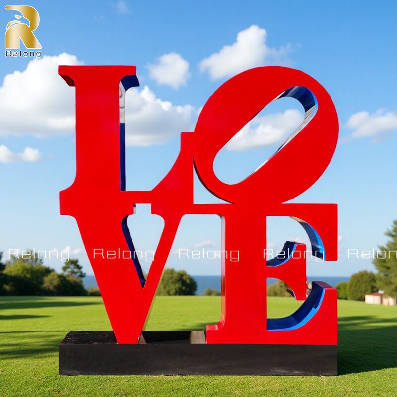 Stainless Steel Robert Indiana Love Sculpture for Sale
