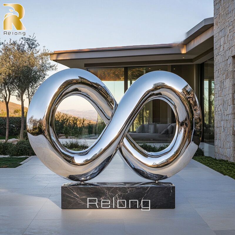 Infinity Statue Rit Modern Stainless Steel Infinity Sculpture - Relong Art Sculpture