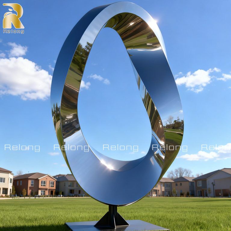 Large Stainless Steel Mobius Strip Sculpture - Relong Art Sculpture