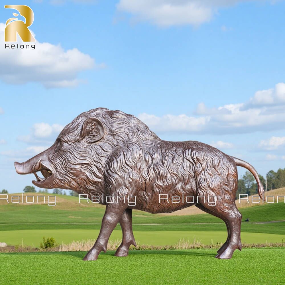 Life Size Wild Boar Sculpture - Relong Art Sculpture