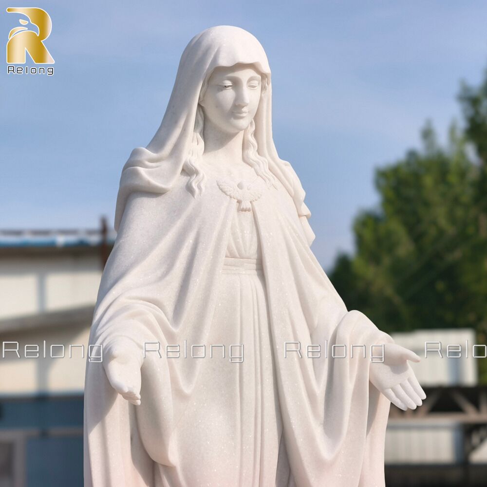 Marble Our Lady of Grace Statue - Relong Art Sculpture